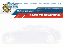 Tablet Screenshot of harbourautobody.com